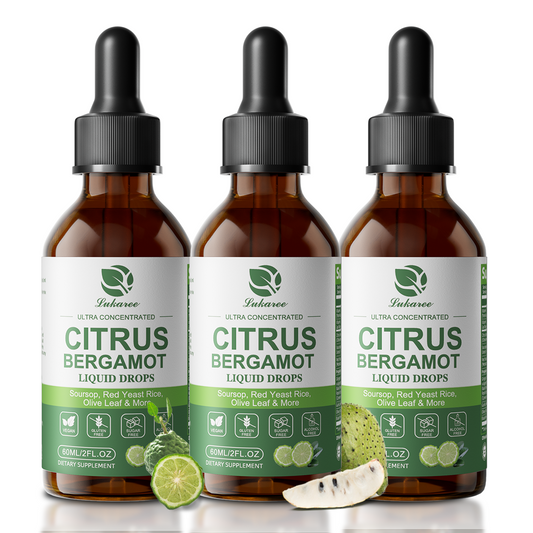 Lukaree Citrus Bergamot Liquid Drops 3-Bottle – Plant-Powered Heart & Wellness Support