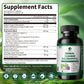 Flat lay of herbal chlorophyll supplement with dandelion, milk thistle, and parsley