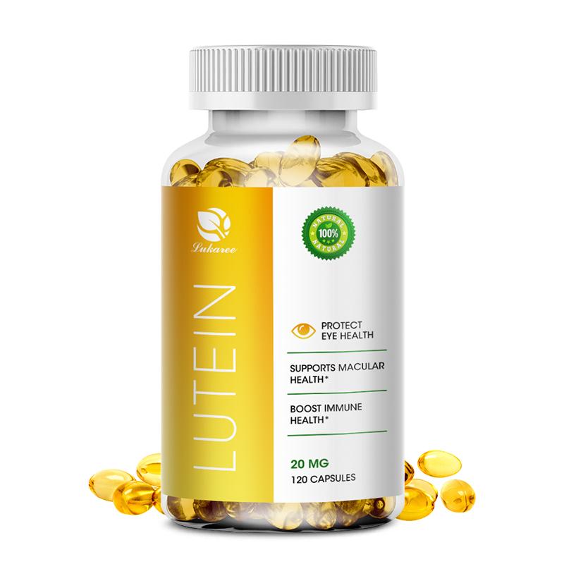 Lutein 20mg Zeaxanthin Softgel for Blue Light Protection Against Macular Vision Care Antioxidant Retinal Protection Relieve Visual Fatigue