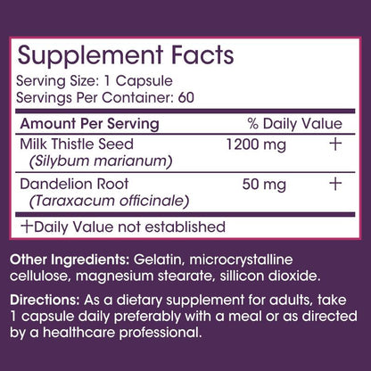 Milk Thistle Silymarin 4:1 Extract 1000mg for Liver Health Lower blood lipids and protect cardiovascular glutathione