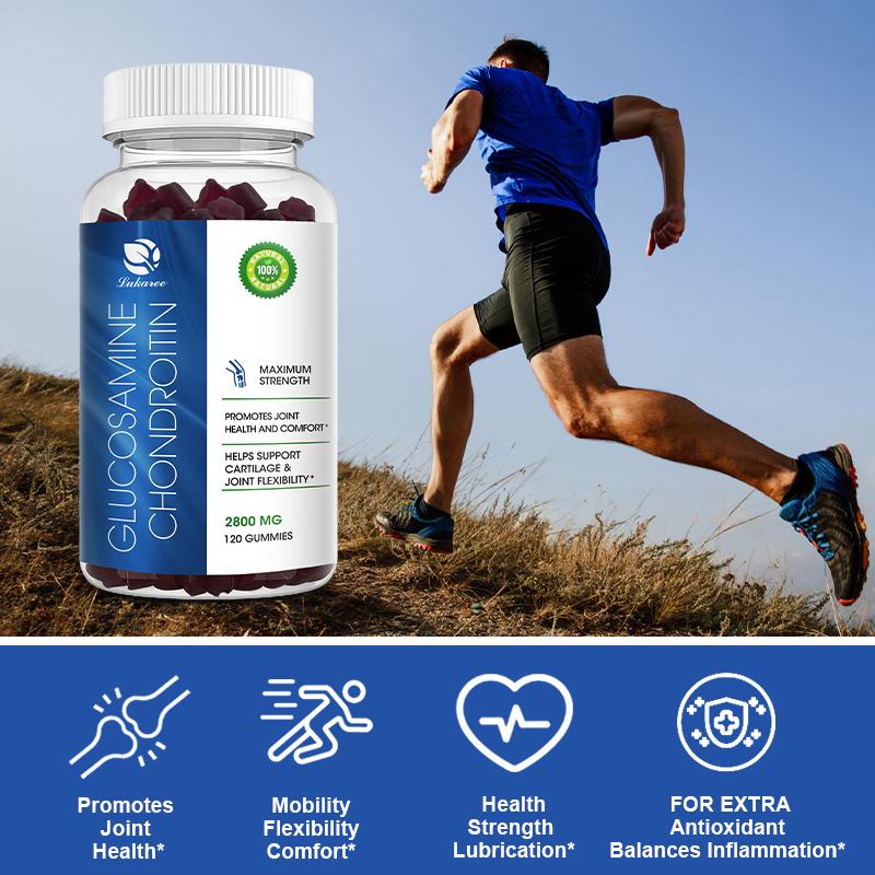 Glucosamine Chondroitin MSM Triple Strength Bones Vitamin Supplements Immune Support Relief Inflammatory Response for Back, Knees, Hands & Antioxidant