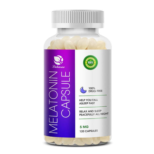Melatonin Capsules 5G 100% Drug Free Sleep Aid, Dietary Supplement, Promotes Relaxation and Sleep