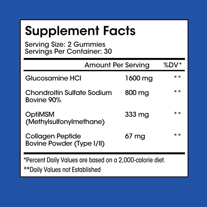 Glucosamine Chondroitin MSM Triple Strength Bones Vitamin Supplements Immune Support Relief Inflammatory Response for Back, Knees, Hands & Antioxidant