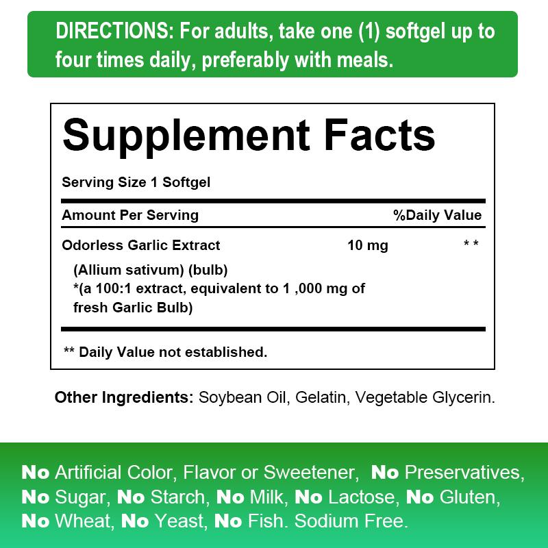 Allicin Capsules Detoxification, Intestinal and Digestive Care Promote Appetite Improve Digestive Ability