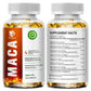 7 in1 Organic Maca Root Powder Capsules with Peruvian Maca Root Extract, Ashwagandha and More Equivalent 8050mg - Natural Energy, For Men and Women, Reproductive Health