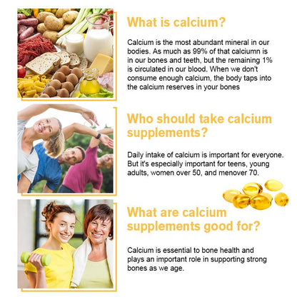 LUKAREE Calcium Magnesium Zinc Caplets for Immune Support, Non-GMO, Vegetarian, Dairy-Free, Gluten-Free