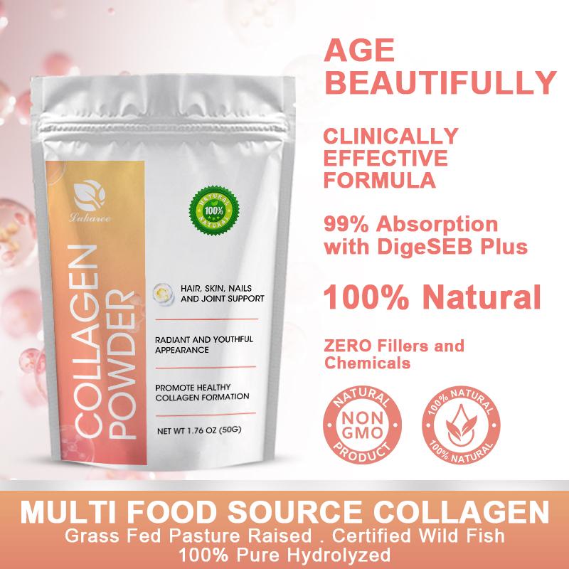 LUKAREE Collagen Powder Hydrolyzed Collagen Peptides for Healthy Skin, Nails, Bones & Joints Collagen Protein Supplement Non-GMO, Gluten Free