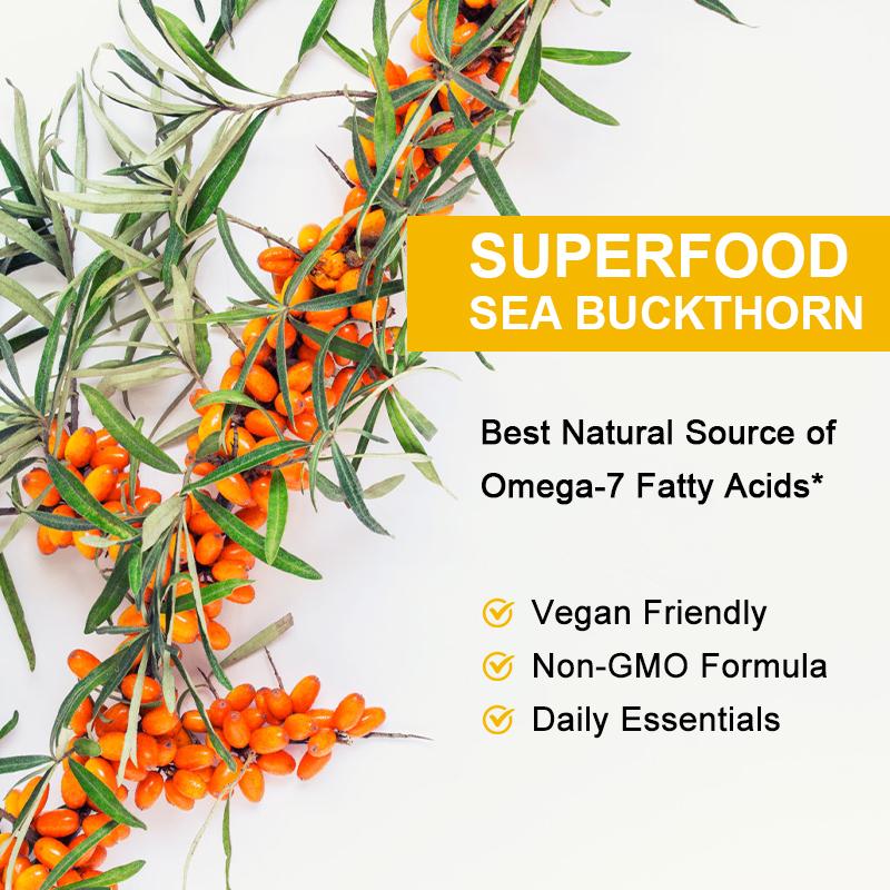 Sea BuckthornCapsules for Anti-aging  Supplementing vitamin C protecting the liver, Relieving Constipation Weight Loss