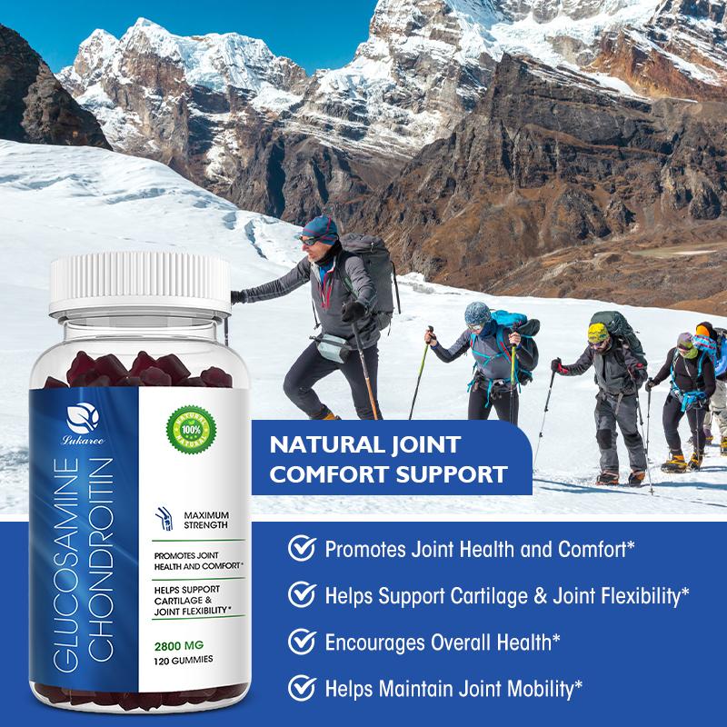 Glucosamine Chondroitin MSM Triple Strength Bones Vitamin Supplements Immune Support Relief Inflammatory Response for Back, Knees, Hands & Antioxidant