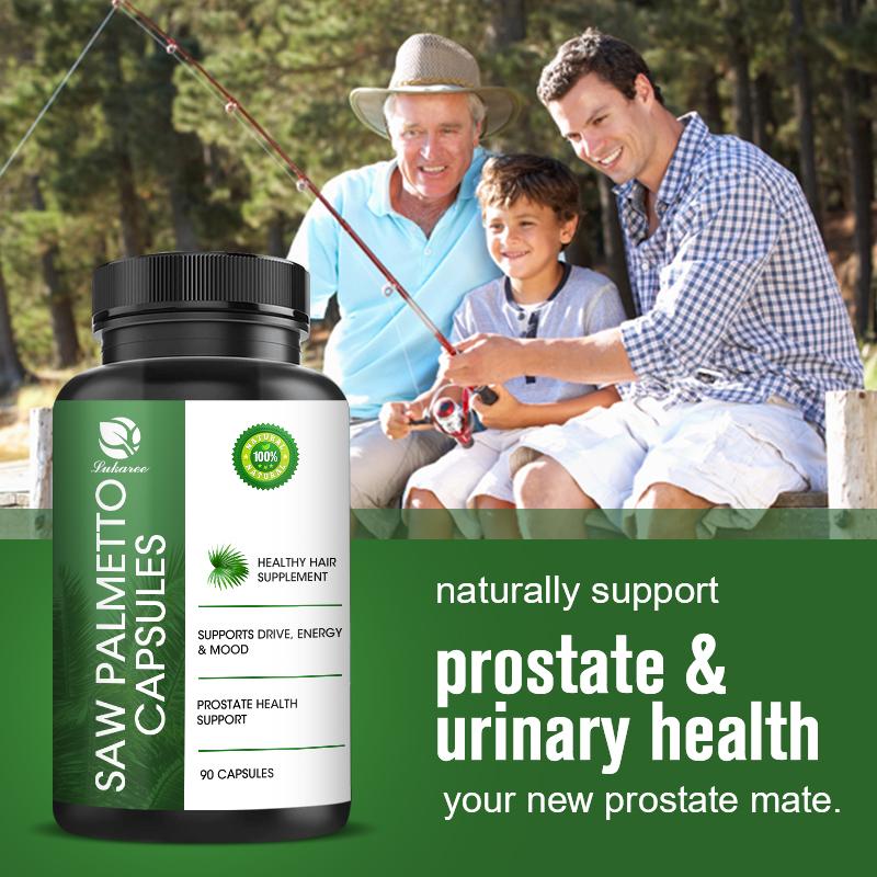 LUKAREE Saw Palmetto Mens Prostate Supplements Help Reduce Prostate Inflammtion & Baldness - Potent DHT Blocker for Men to Support Hair Growth