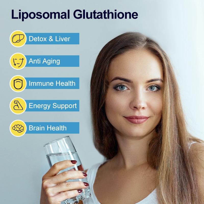 L-Glutathione Original Capsules 1200mg for Anti Aging Skin Whitening lmmune Health Energy, Detox & Liver Support