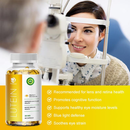 Lutein 20mg Zeaxanthin Softgel for Blue Light Protection Against Macular Vision Care Antioxidant Retinal Protection Relieve Visual Fatigue