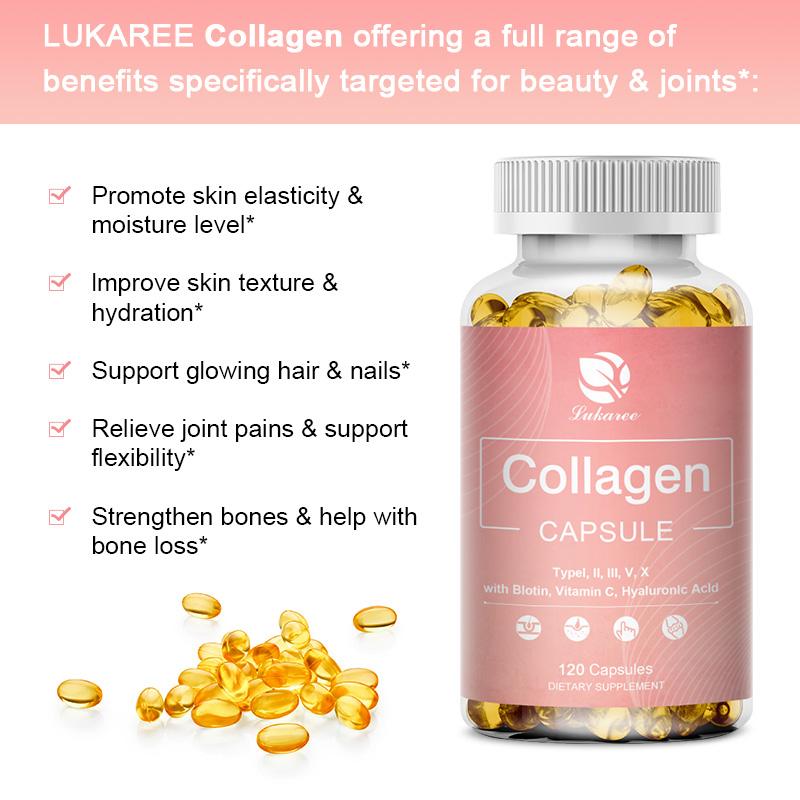 Hydrolyzed Collagen Capsules Support Skin&Joint& Hair & Nails Health Anti-aging Nutritional Supplements For Women