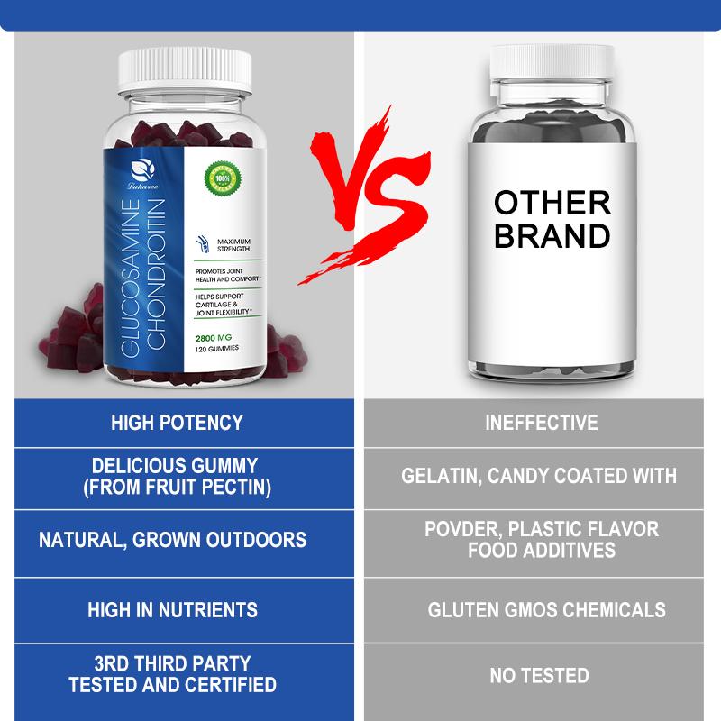 Glucosamine Chondroitin MSM Triple Strength Bones Vitamin Supplements Immune Support Relief Inflammatory Response for Back, Knees, Hands & Antioxidant