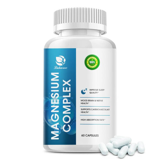 Magnesium Complex Capsules Supplement Maximized Absorption for Sleep