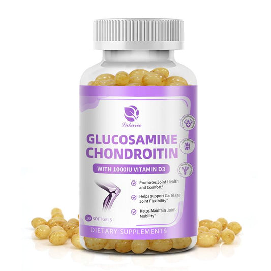 LUKAREE Glucosamine Chondroitin Msm with OptiMSM Capsules, Supports Healthy Joint Structure, Function & Comfort, Non-GMO, Gluten Free, Soy Free