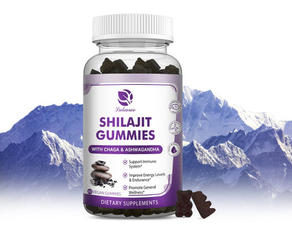 Shilajit Supplement Gummies with Black Seed Oil, Extra Strength Himalayan Resin Pure Organic 13-in-1 Complex Chewables - for Energy, Cognitive & Immunity Support - Shilajit for Men & Women