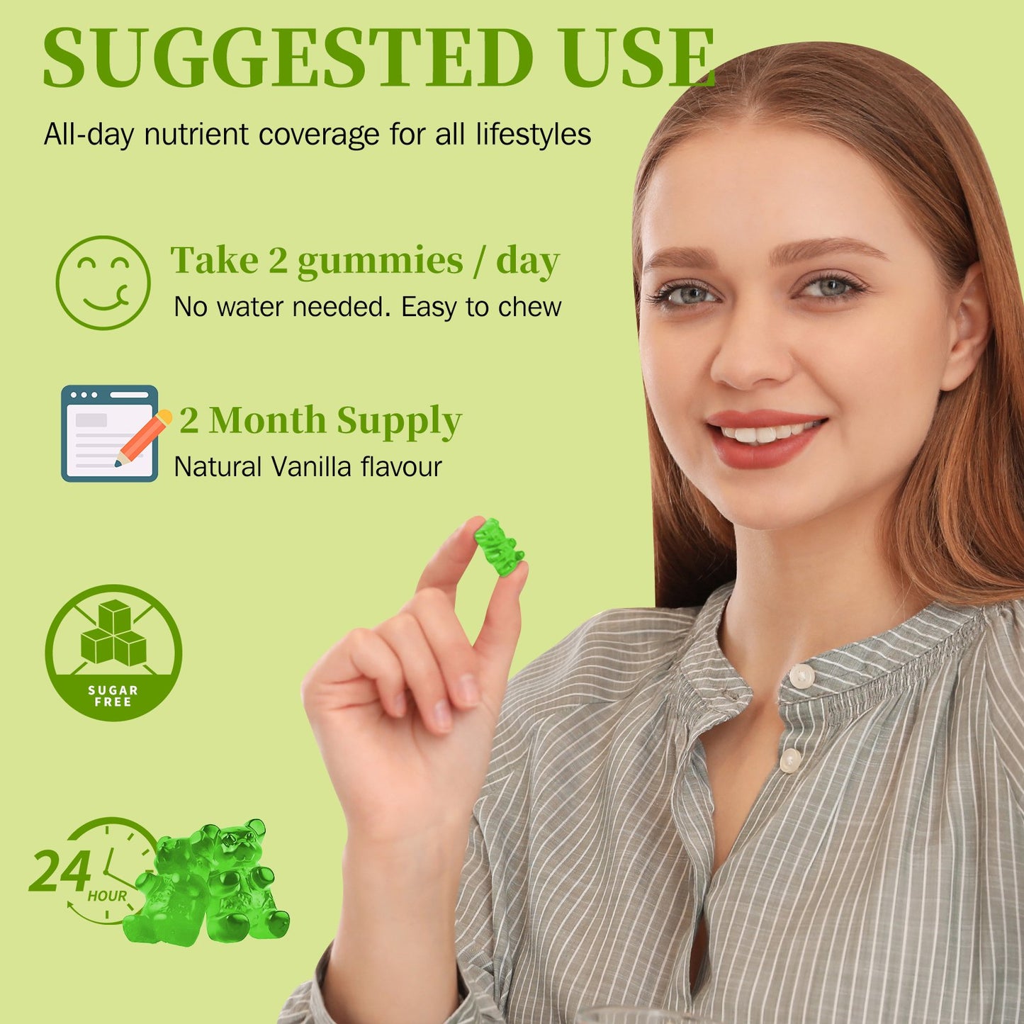 Magnesium Potassium Supplement Gummies - New Flavor Calm Magnesium Glycinate Gummies 500mg & Potassium Citrate 200mg Plus Omega 3, B6, D3, K2 & Calcium for Zzz, Leg Cramps & Muscle - 120 Gummies