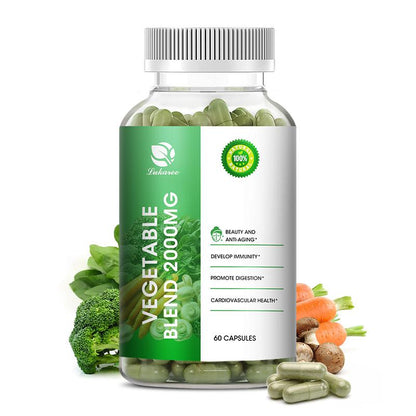 2000mg Organic Vegetable Mixture Pill Vitamin Capsules Supplement Supports