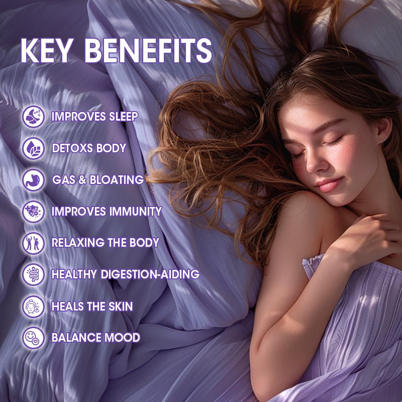 Organic Dried Lavender Flowers Tea Pure Natural Lavender Tea for Improve Sleep Detox Body Gas &amp; Bloating Immune Health Balance Mood Support