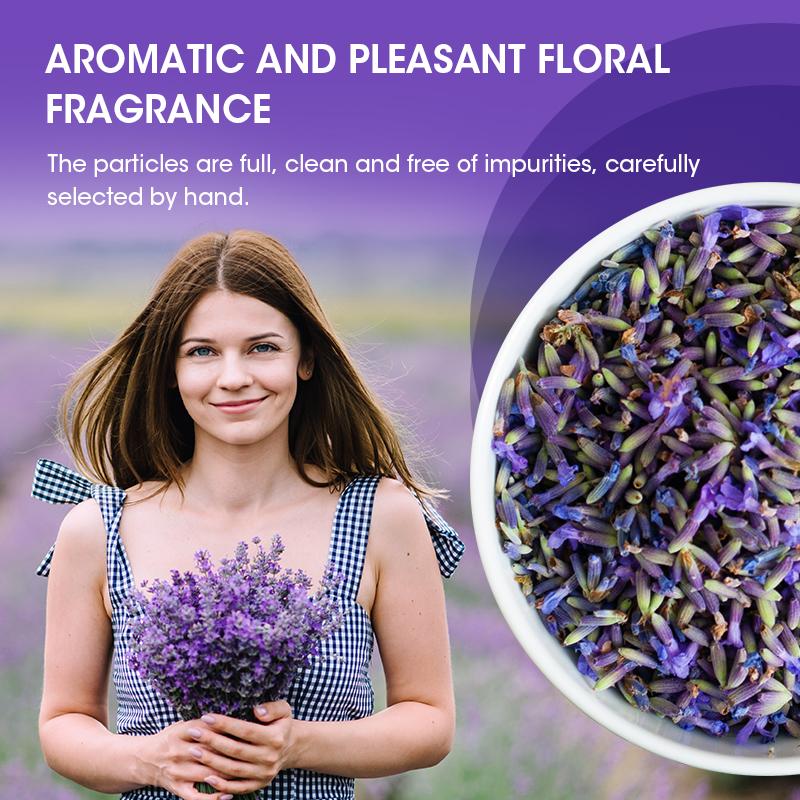 Organic Dried Lavender Flowers Tea Pure Natural Lavender Tea for Improve Sleep Detox Body Gas &amp; Bloating Immune Health Balance Mood Support