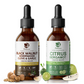 Lukaree total health Care Duo — Citrus Bergamot + Black Walnut Wormwood Liquid Drops| Cholesterol Care • Gut Cleanse & Detox • Whole-Body Vitality
