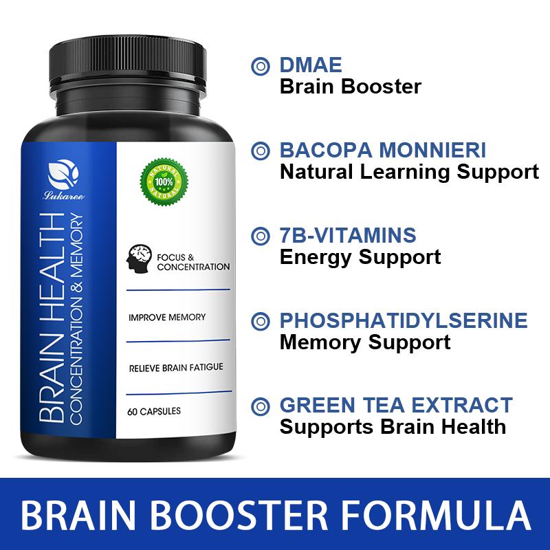 Neuro Brain & Focus 60 Capsules, Healthy Memory Function, Nootropic Supplement