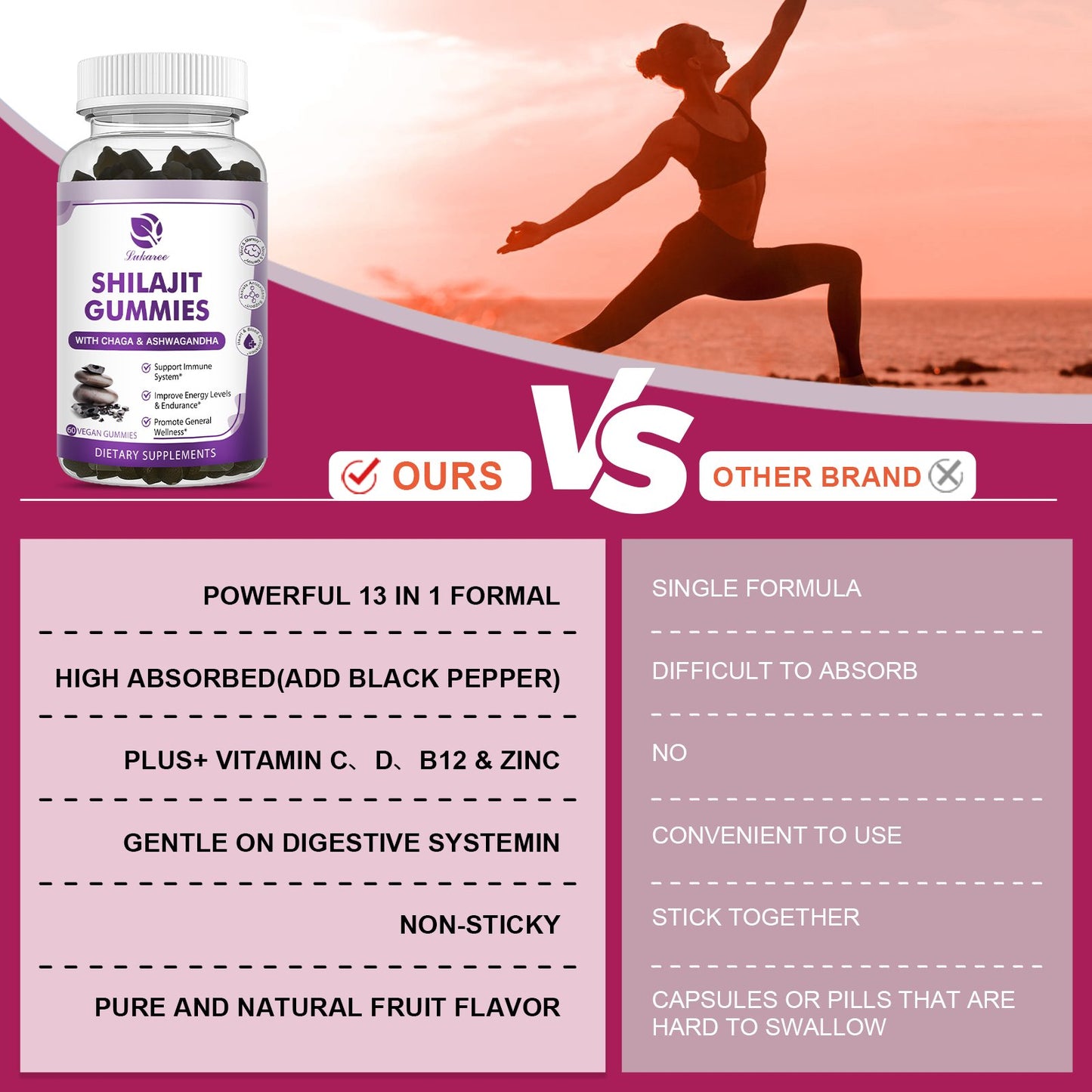 Shilajit Supplement Gummies with Black Seed Oil, Extra Strength Himalayan Resin Pure Organic 13-in-1 Complex Chewables - for Energy, Cognitive & Immunity Support - Shilajit for Men & Women
