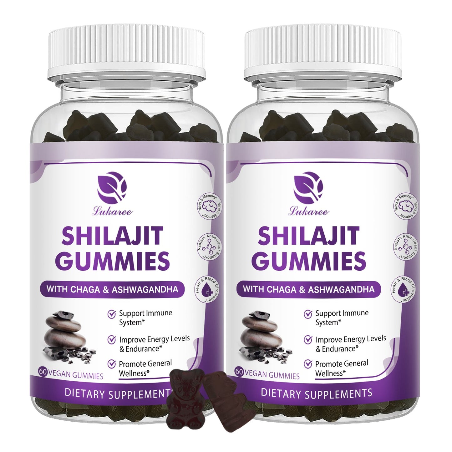 Shilajit Supplement Gummies with Black Seed Oil, Extra Strength Himalayan Resin Pure Organic 13-in-1 Complex Chewables - for Energy, Cognitive & Immunity Support - Shilajit for Men & Women